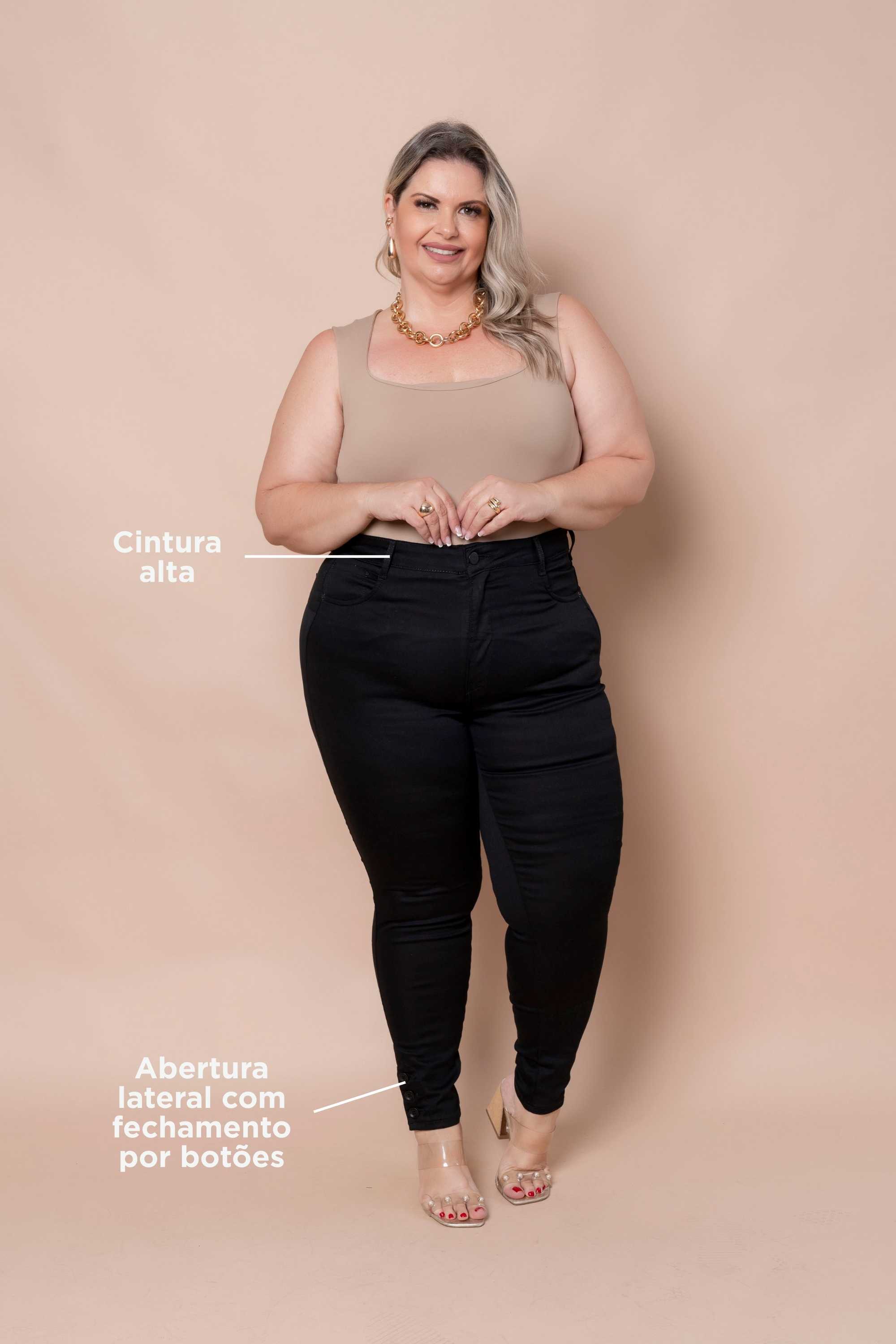 Calça Skinny Plus Size no Atacado - Black Premium